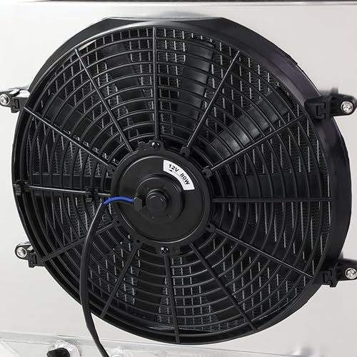 Miniatura 3 de DNA Motoring RA+FS-SBC64-3 - Radiador de aluminio de 3 filas con cubierta de ventilador compatible con 63-68 FairlaneGalaxie 500  Country