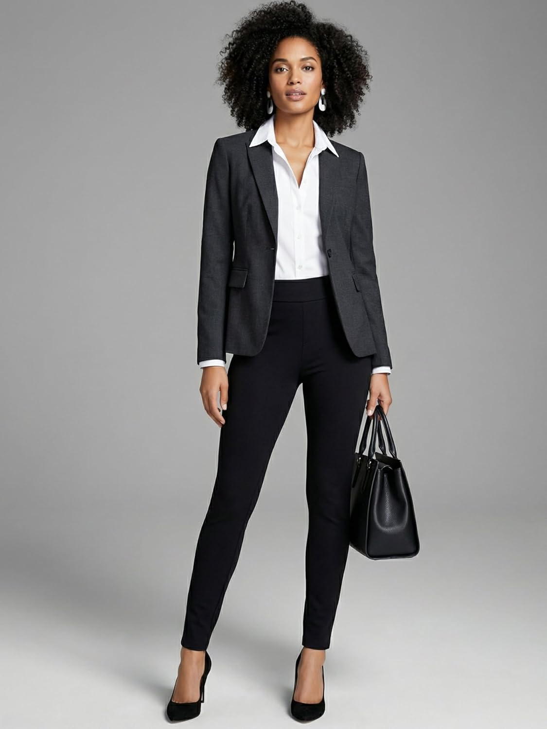 Conceited Stretch Slacks for Women - Wear to Work - Tummy Control - Slim Leg - Pockets - Ponte - (Available in Plus Size) - Image 2