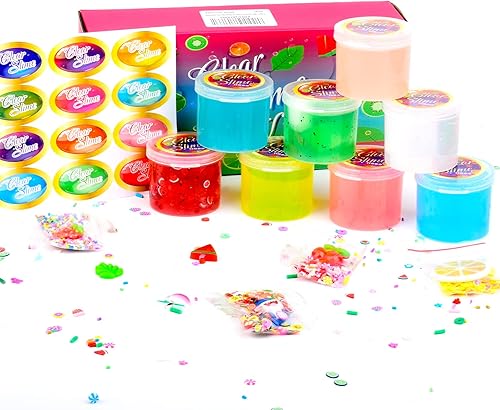 Miniatura 2 de Paquete de 8 slime transparente, juego de limo transparente para niños, regalos de fiesta, juguetes de Navidad, paquete de limo transparente