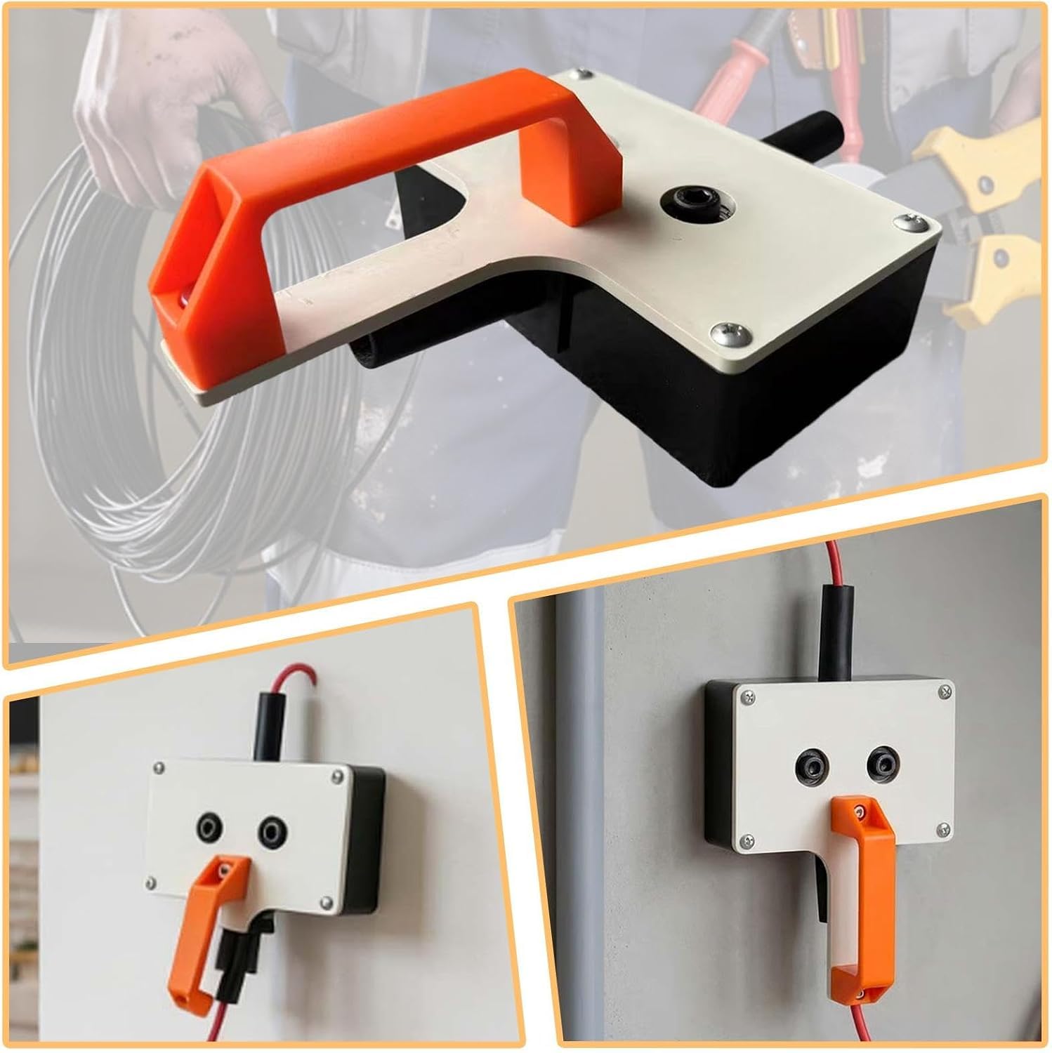 Tiracavi Elettrico Professionale, Strumento Efficiente per La Posa di Cavi, Alimentato da Trapano, per Cavi Elettrici da 6 Mm, Comodo per Il Cablaggio in Tubature Ed Edifici Residenziali.
