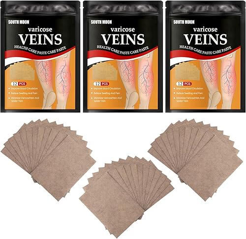 36 parches para venas varicosas, tratamiento natural de alivio para piernas, araña, varices, fortalece la salud capilar y mejora la circulación
