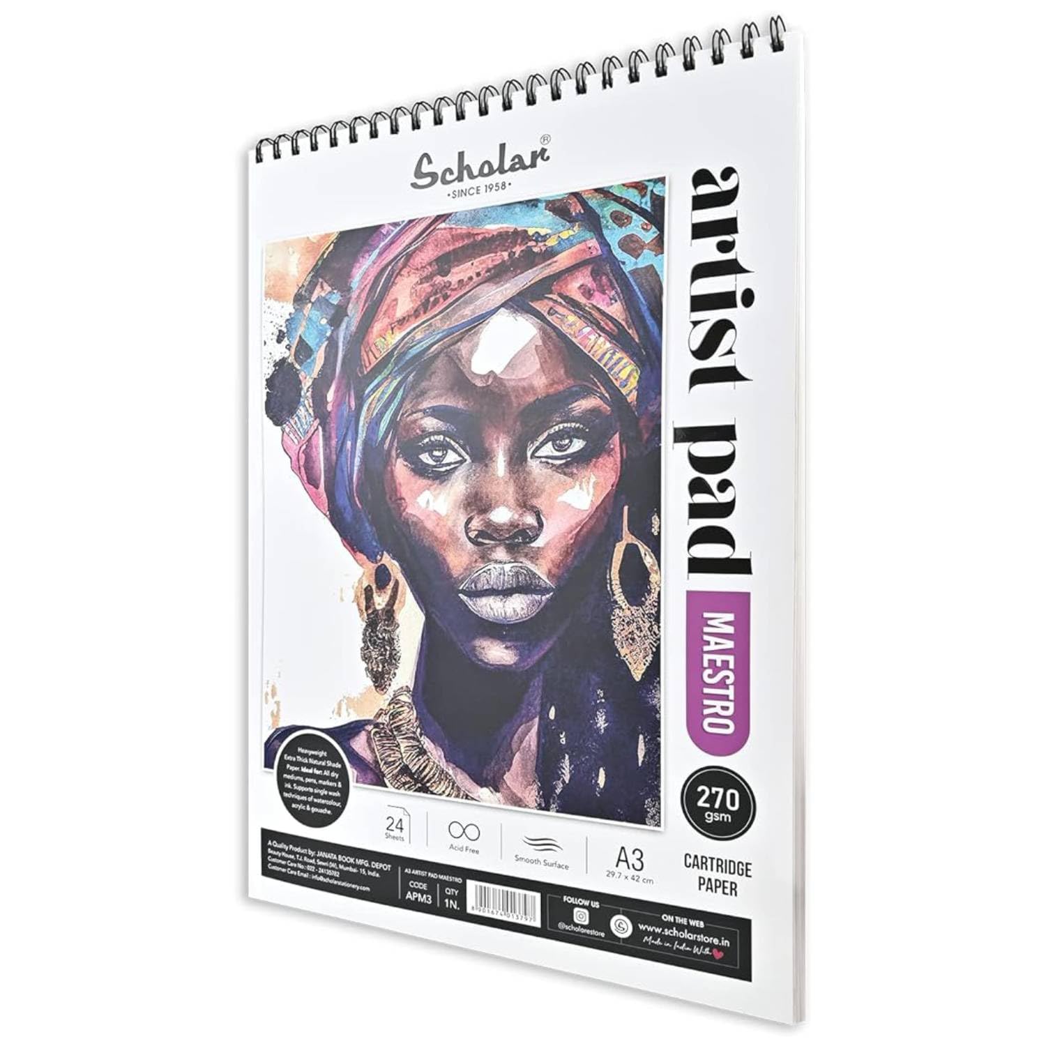 Scholar Artist Pad - Premium Drawing Paper (A3) -2