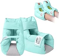 Vista 13 de Cojín protector de talón para aliviar la presión de llagas y úlceras, pie ajustable para pacientes postrados en cama, almohada de tobillo para dolor