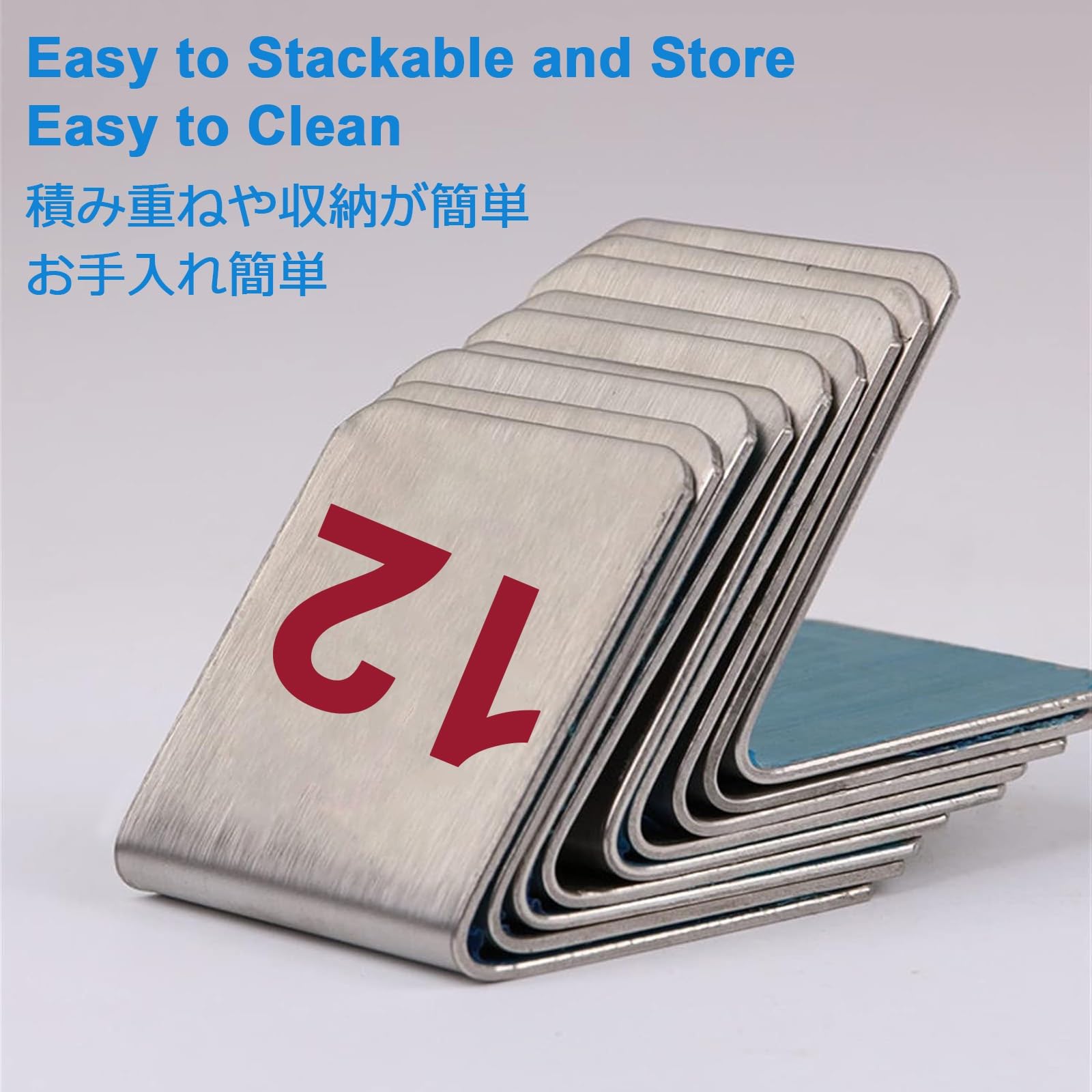 Letreros De Mesa Reservados De 5X5cm, Números De Mesa De Acero Inoxidable, Tarjetas De Campaña, Señal De Mesa Numerada De Doble Cara, Para Recepciones, Banquetes, Restaurantes Y Bares(Red,1 to 50)