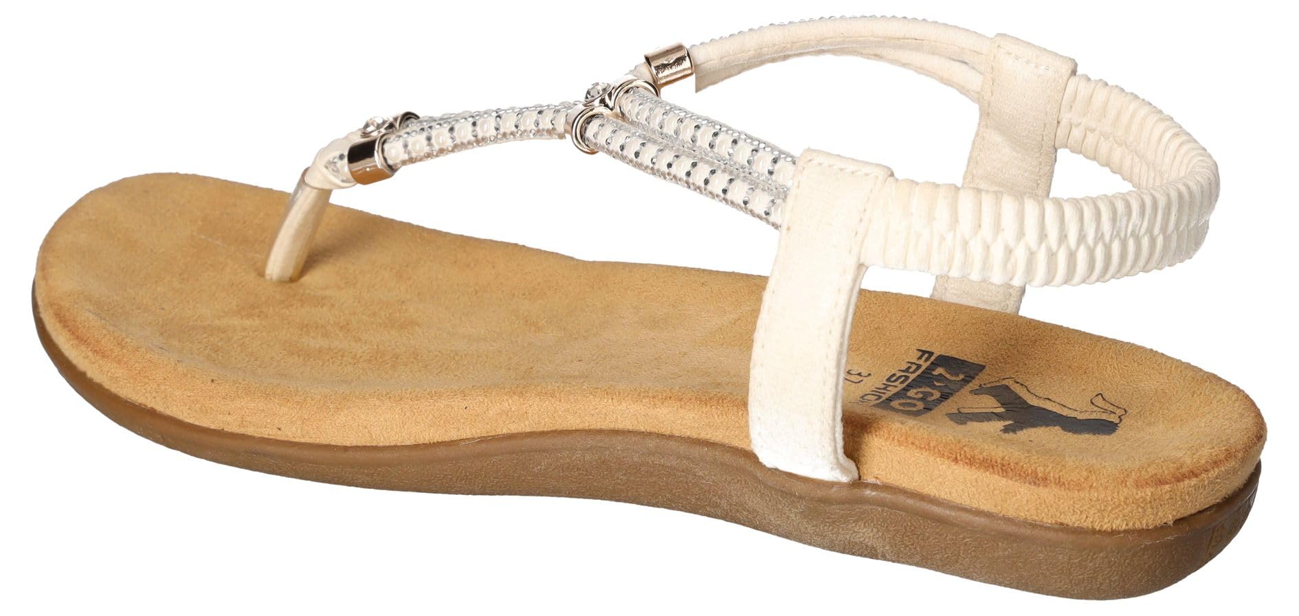 2Go Fashion 8018-811 Flache Damen Sandalen Zehentrenner