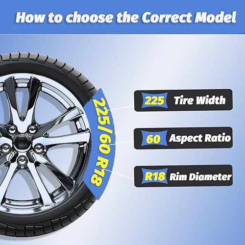 Miniatura 5 de Cadenas de nieve de fijación automática, 2 piezas x 0.472 in, cadenas de neumáticos de instalación rápida de 1 minuto con tensor automático, cadena