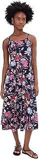 Organic Cotton Fit-and-Flare Midi Dress