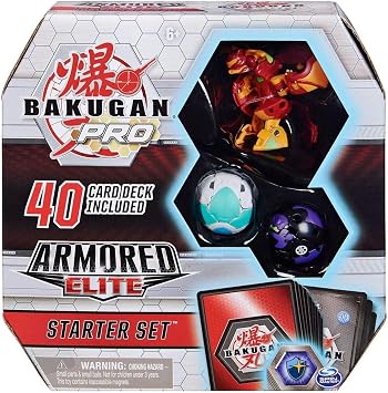 Bakugan Pro Armored Elite Starter Set Transforming Creatures Pyrus Battrix Ages 6+