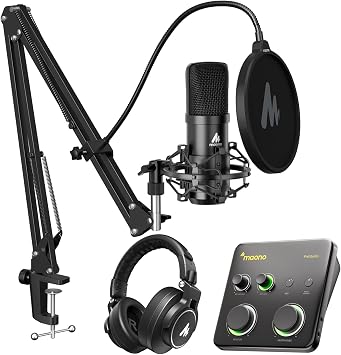 MAONO A04 Gen2 & P1 & MH700 Studio Recording Equipment Include Interface & Microphone for Create