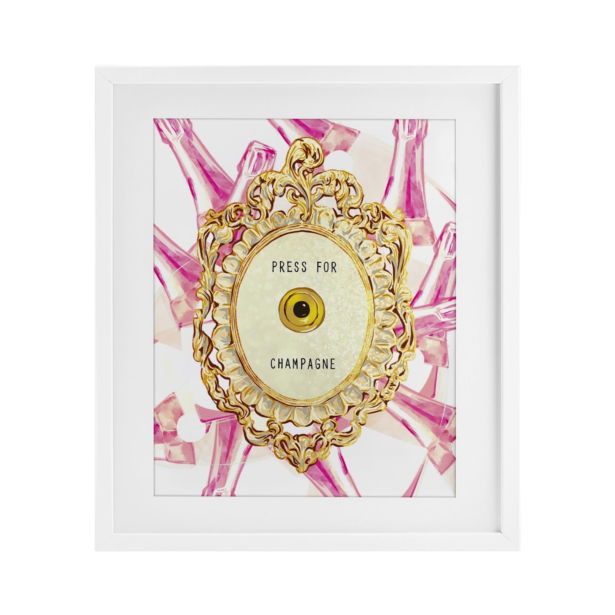 Cadre champagne sous verre premium Ziwei Li 40,6 x 33 cm Stupell