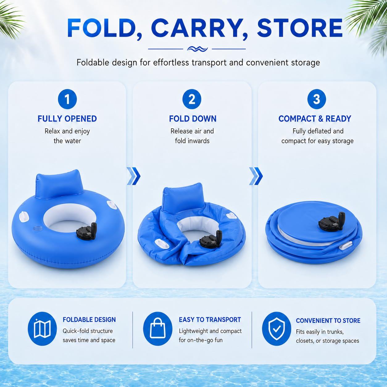 Flotteur d'eau Motorisé avec Moteur Puissant, Rechargeable | Chaise Longue Gonflable pour Adultes, avec Hélice Intégrée, avec Commande par Joystick pour Piscines, Fêtes, Lacs