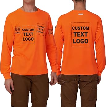 A-SAFETY High Visibility Safety Customize Logo Long Sleev T-Shirt XS-6XL