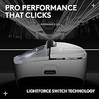 Vista 7 de Logitech G PRO X Superlight 2 DEX Lightspeed - Mouse inalámbrico para juegos, 2.12 onzas, calidad profesional con 5 botones programables, carga
