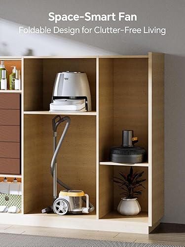 Miniatura 3 de shinic Ventilador de pie de 14 pulgadas para dormitorio con control remoto, ventilador plegable portátil para almacenamiento compacto, ventiladores