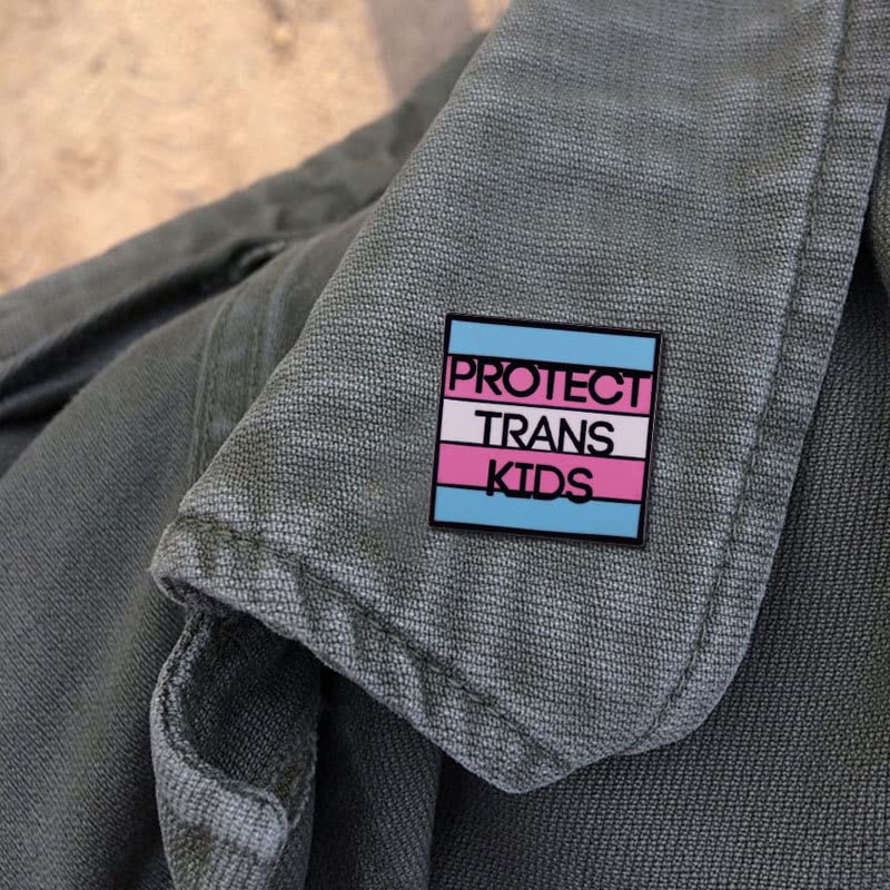 Support Trans Rights Enamel Pins - Protects Trans Kids and Trans Rights are Human Rights - Blue Pink Enamel Brooch Pin Badge for Support Trans Rights2
