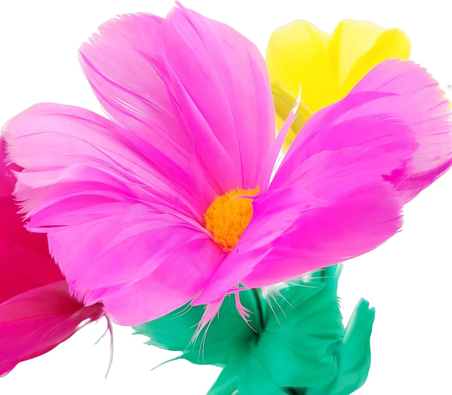 Sleeve Cloth Feather Flower Bouquet Professional Magician Gimmick Stage Magic Trick for Magic