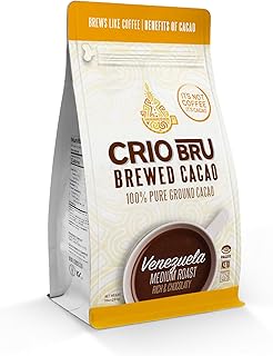 Crio Bru Brewed Cacao Venezuela Medium Roast Coffee Alternative 100 Percent Pure Cacao Beans 99 Caffeine Free 10 Ounce Non Organic