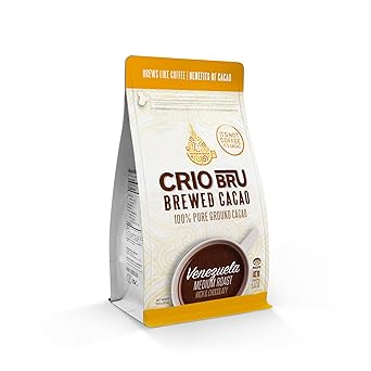 Crio Bru Brewed Cacao Venezuela Medium Roast Coffee Alternative 100 Percent Pure Cacao Beans 99 Caffeine Free 10 Ounce Non Organic