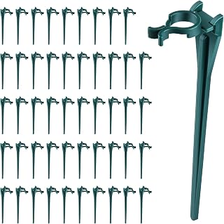 LUTER 50pcs Christmas Light Yard Stakes, 9 Inch Green Christmas Outdoor Lights Stake Christmas Light Ground Stakes Christmas Light Stakes for Outside Christmas Lights Yard Outdoor Garden Patio Path