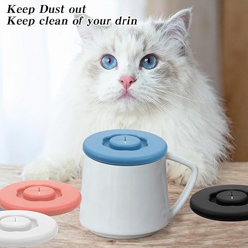 Miniatura 6 de 4 tapas de silicona reutilizables para protección contra alcohol, tapas herméticas antipolvo de grado alimenticio con agujero para pajilla, para la