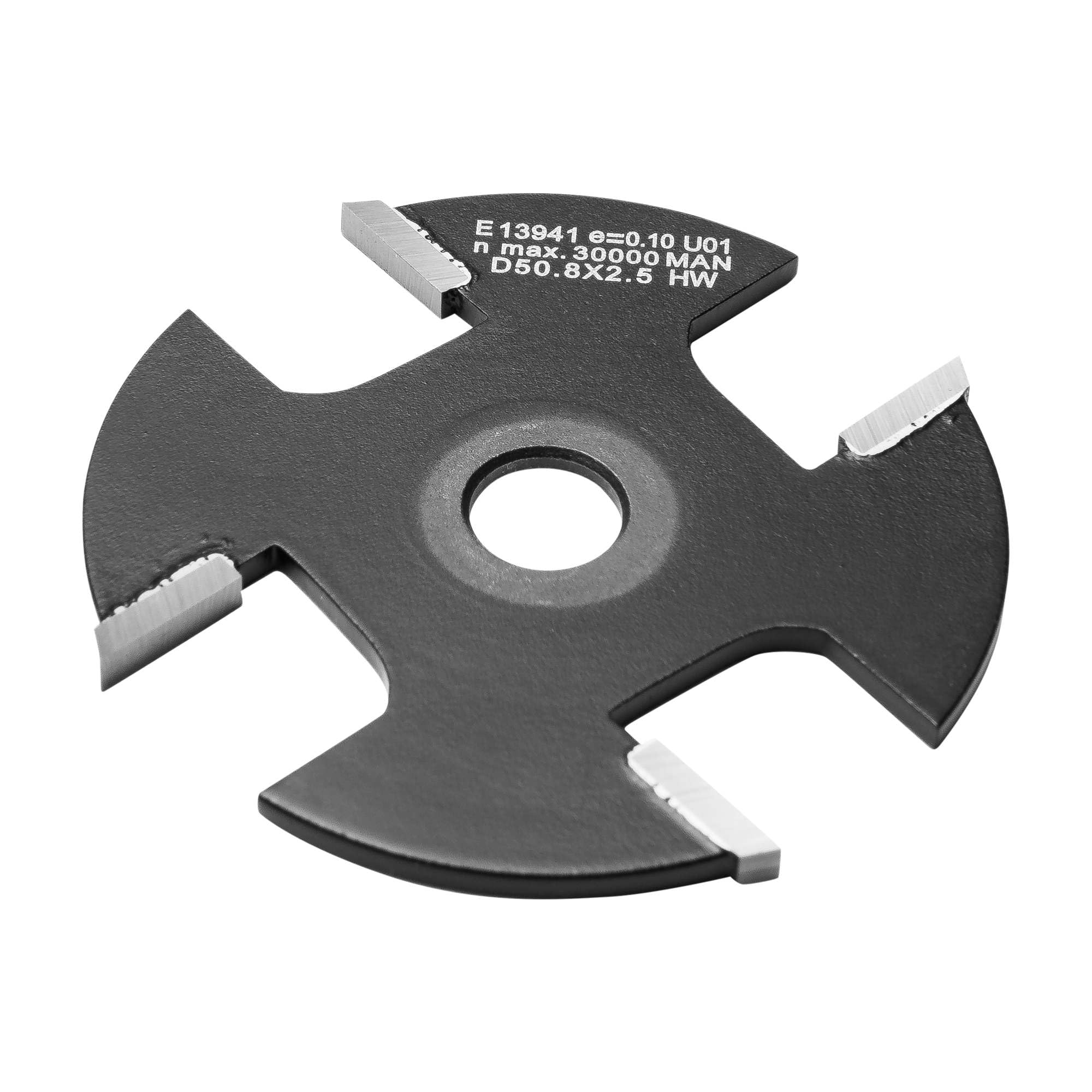 ENT 13941 Fresa per scanalatura carburo, Gambo (S) 8 mm, diametro (D) 50,8 mm, NL 2,5 mm, Z4