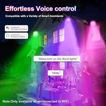 RGBCW LED Floodlight Outdoor 100W,Smart Colour Changing Wall Washer with APP Control/Music Sync/Timer/Dimmable/1000W Equivalent/IP66 Waterproof Disco Light for Party,Garden,Halloween,Xmas [Energy Class E]