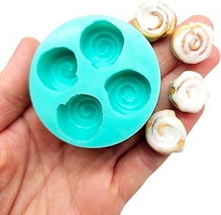 Miniatures Cinnamon rolls mold - Mini embeds cinnamon rolls silicone mold Toppings for candles, jewelry, mini fake food NC001