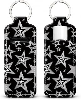 Unique Print Lip Balm Holder Keychain, Aesthetic Chapstick Sleeve Clip for Women Purse and Keys