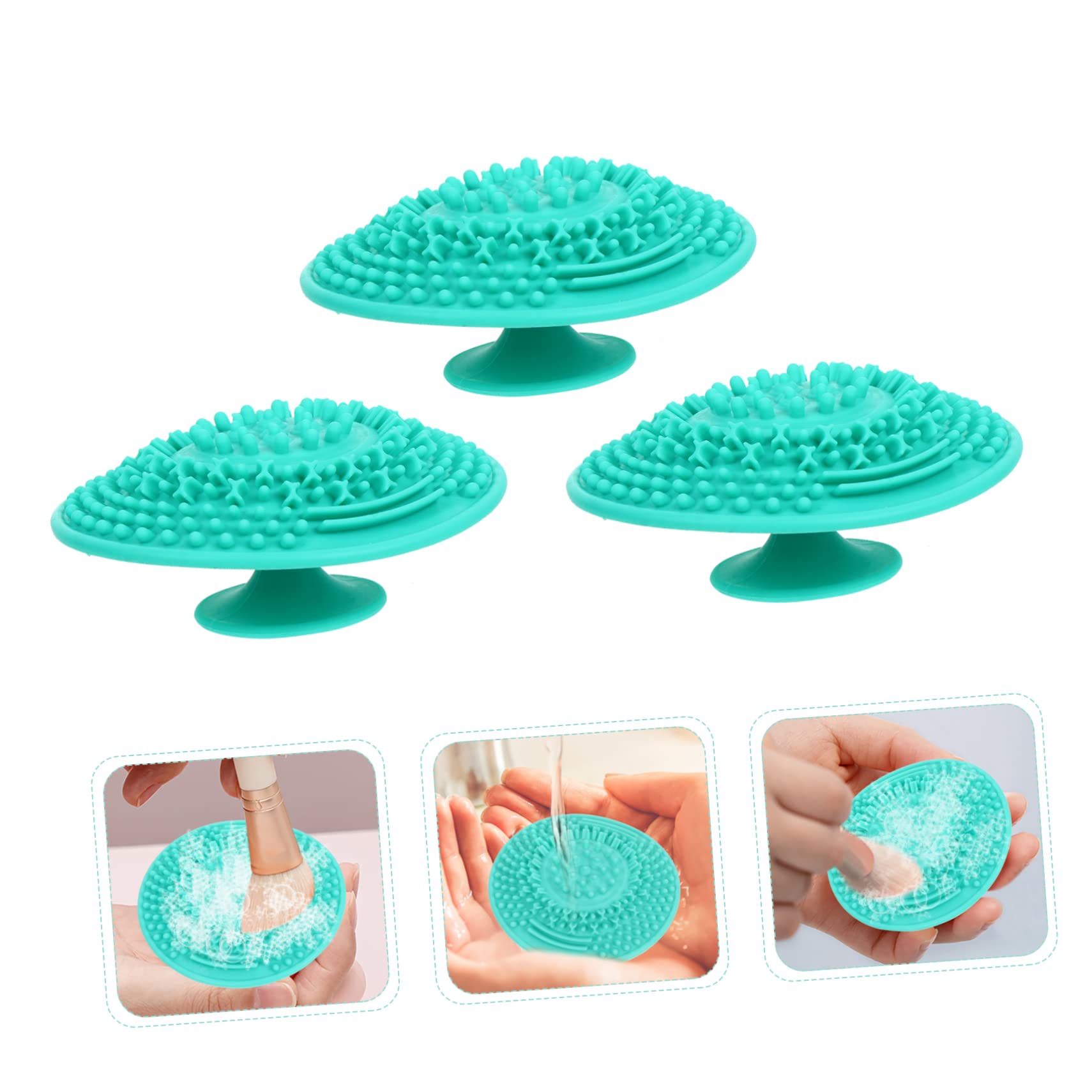 15pezzi Tappetino Per Silicone Strumento Lavaggio Per Makeup Facile Usare e Portatile Per Casa e Salone