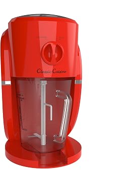 Frozen Drink Maker - Mixer and Ice Crusher Machine for Margaritas, Pina Coladas, Daiquiris, Shaved Ice Treats, or Slushies by Classic Cuisine (Red)
