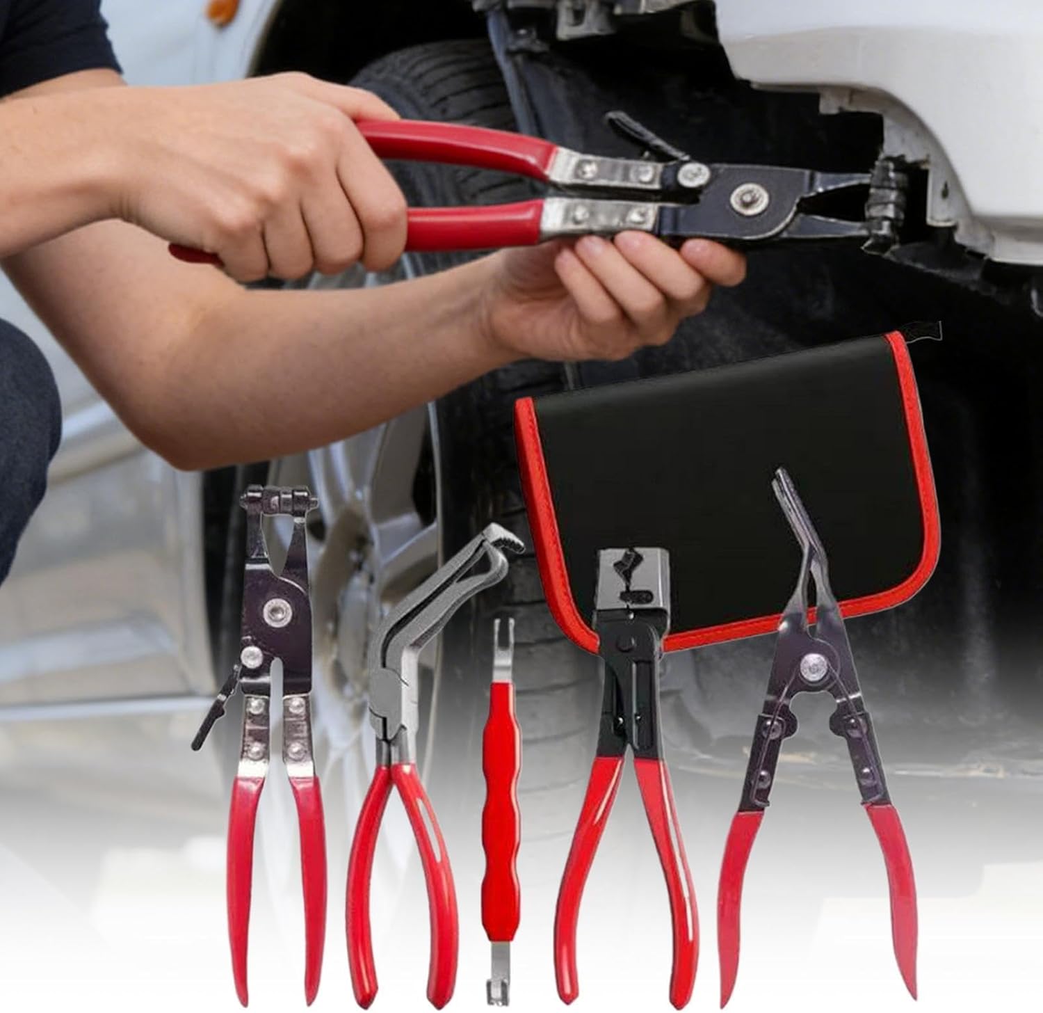 Electrical Disconnect Pliers for Cars,Auto Hose Repair Tool,Vehicle Hose Clamp - for Mechanics Technicians Electricians Professionals Modifiers Garage Trucks SUVs RVs Sedans