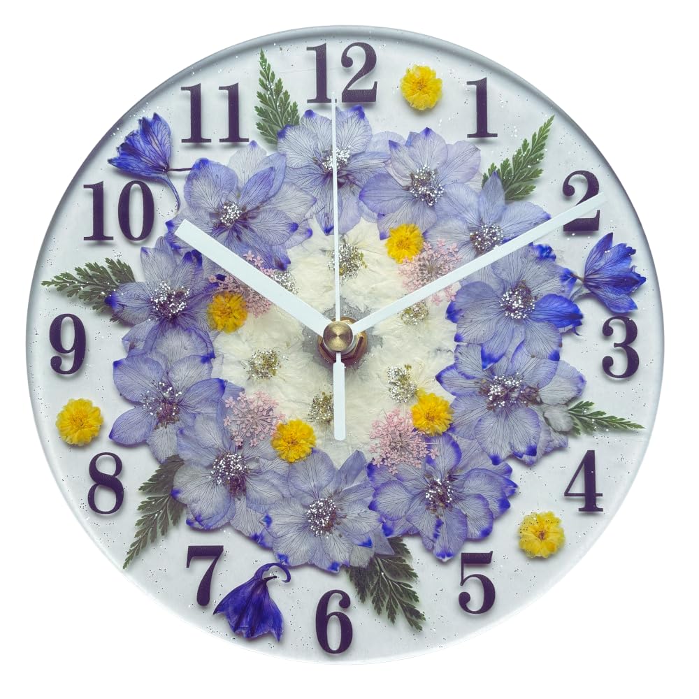 Amazon.co.jp: 押し花 花時計 【フラワーサークル・ラベンダー ラージ