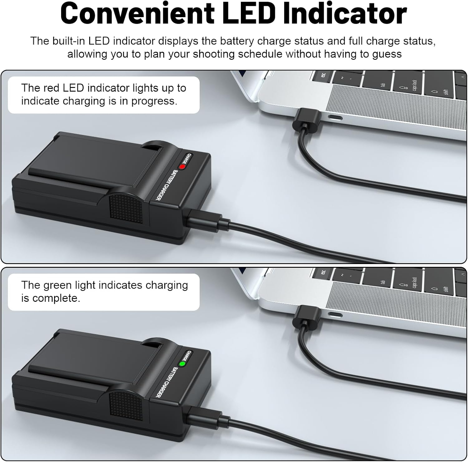 LP-E17 Battery Charger for Canon EOS R100 R50 RP R10 R8, Rebel T6i, T7i, T8i, T6s, SL2, SL3, EOS M3, M5, M6, 200D, 77D, 750D, 760D, 800D, 8000D Camera with USB C Cable