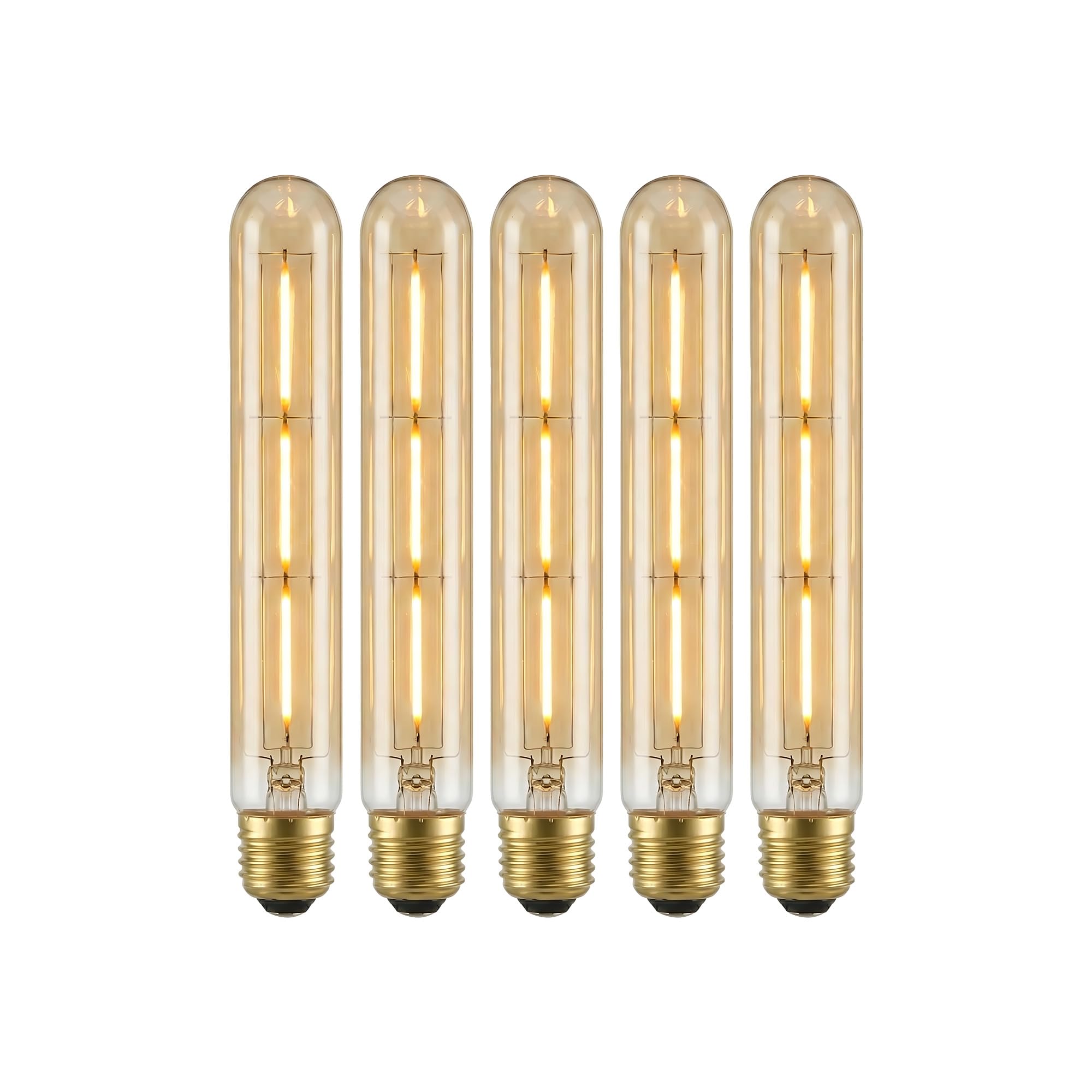 DC VOLTAGE Decorative Dimmable LED Vintage Light Bulb | E27 T185 | Amber | 3W 400Lumens | 2700K Extra Warm White | 320° | 240V | Flicker Free | Energy Class A | Pack 5 — image 1