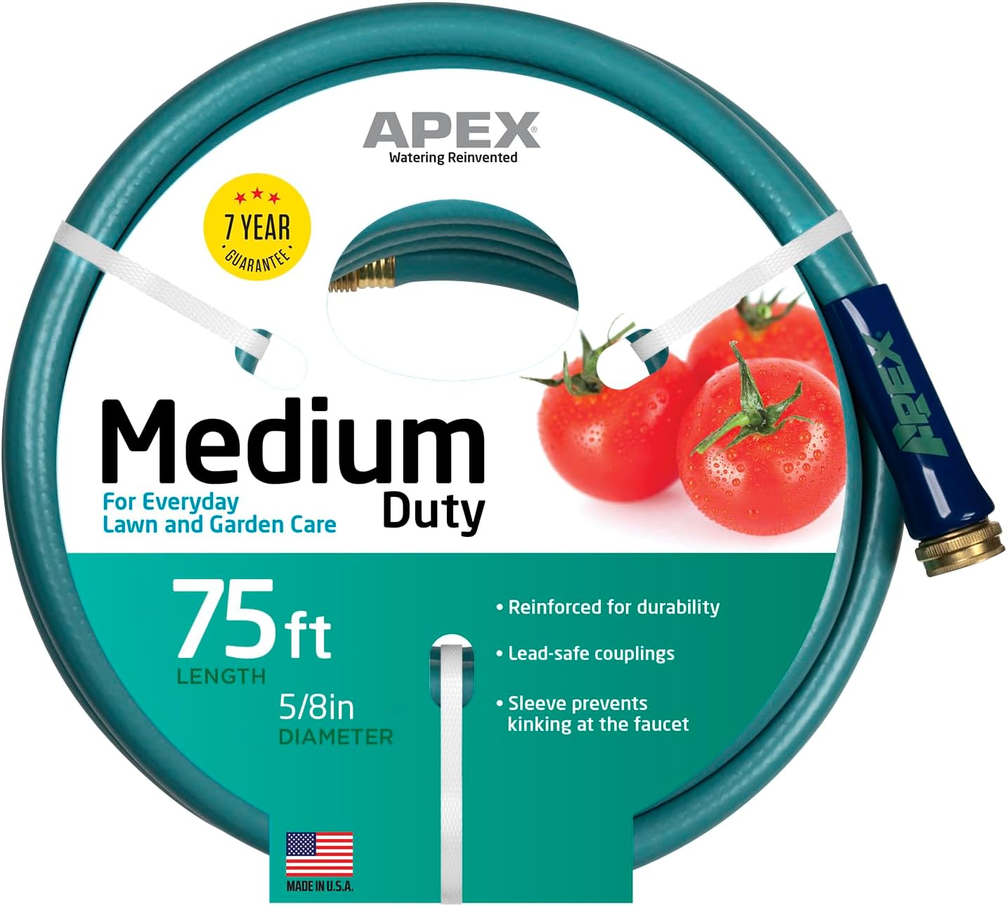 Apex, 8535-75 Medium Duty Garden Hose, 5/8-Inch by 75 Feet