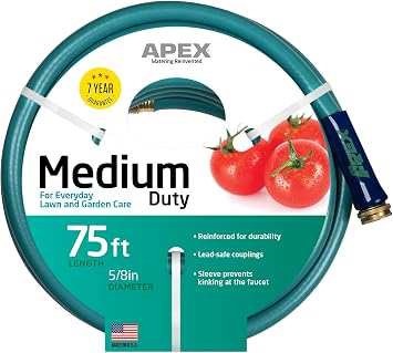 Apex, 8535-75 Medium Duty Garden Hose, 5/8-Inch by 75 Feet