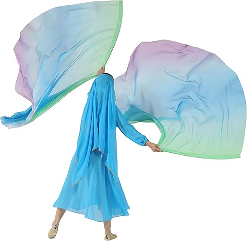 Miniatura 1 de MUNAFIE Juego de banderas de adoración (2 banderas + palos) para banderas de iglesia de baile para guardia de adoración, banderas de alabanza y