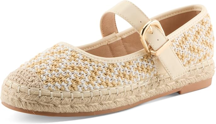 Azura Seaharbor Womens Mary Jane Espadrille with Soft, Flexible Comfort