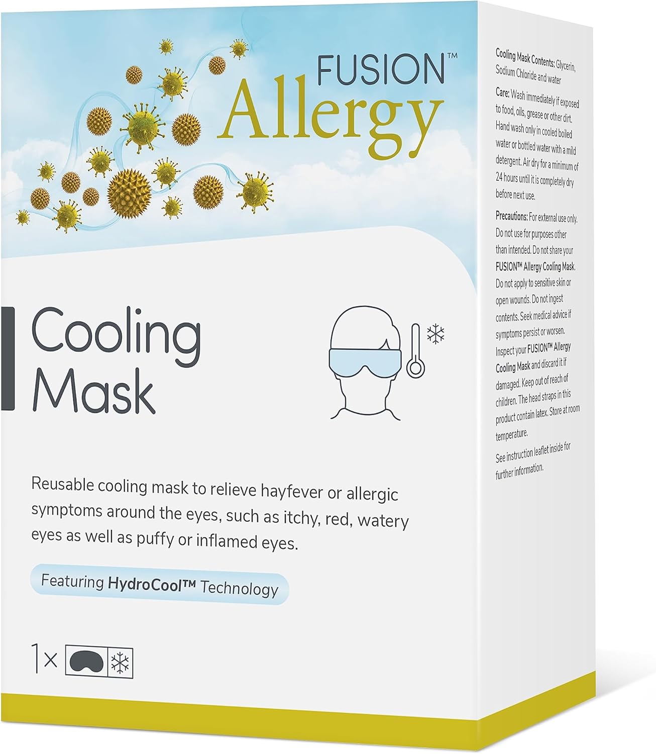 Fusion Allergy Cooling Mask Featuring HydroCool Technology A