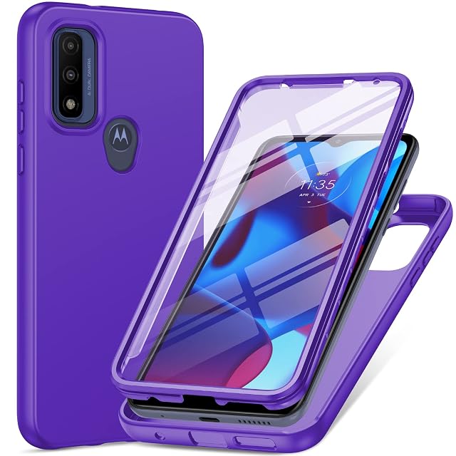 PUJUE for Motorola Moto-G Pure Phone Case G Play 2023 G Power 2022 Silicone Matte Case 360 Full