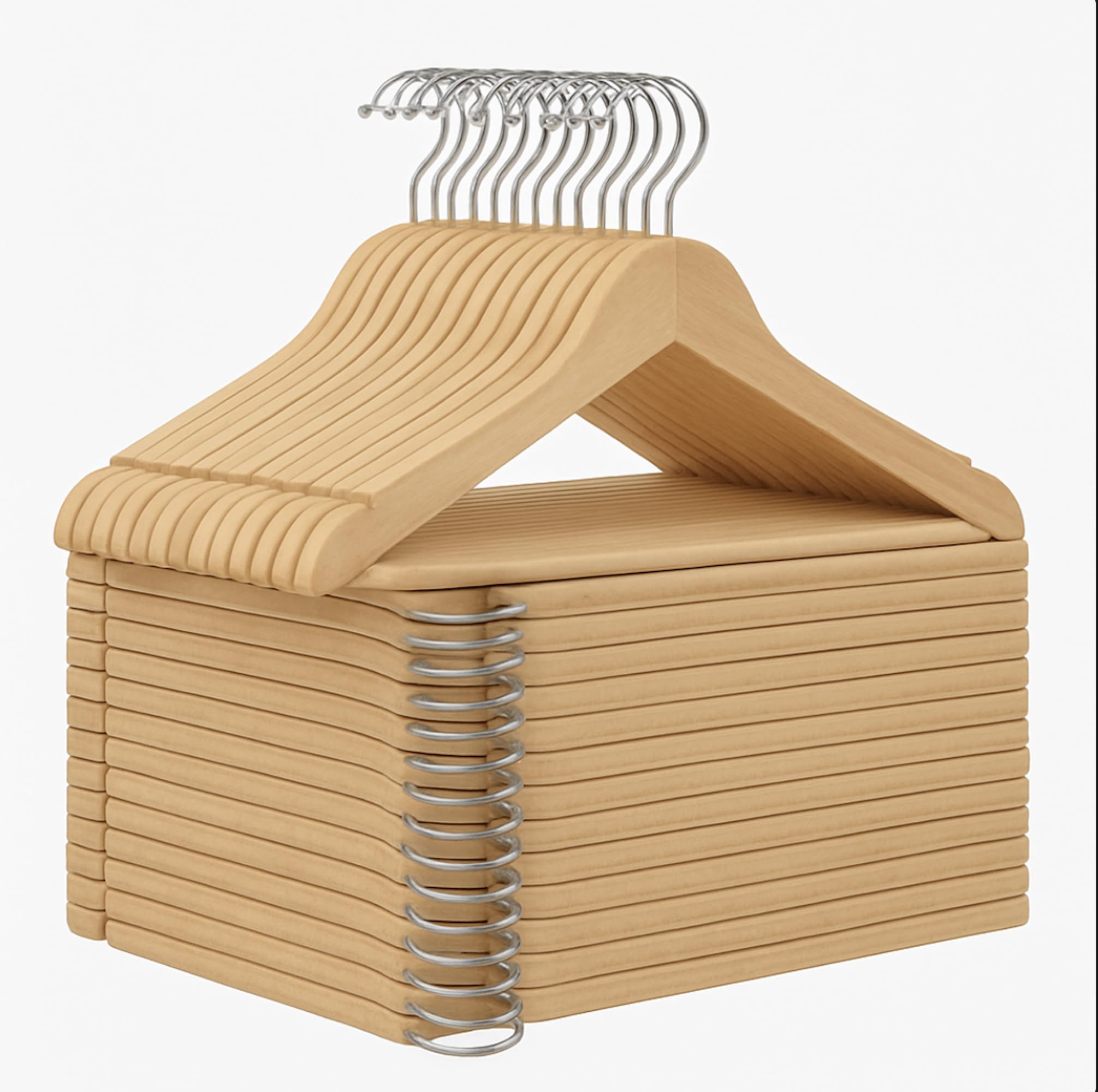 MSV Juego de 36 Perchas de Madera