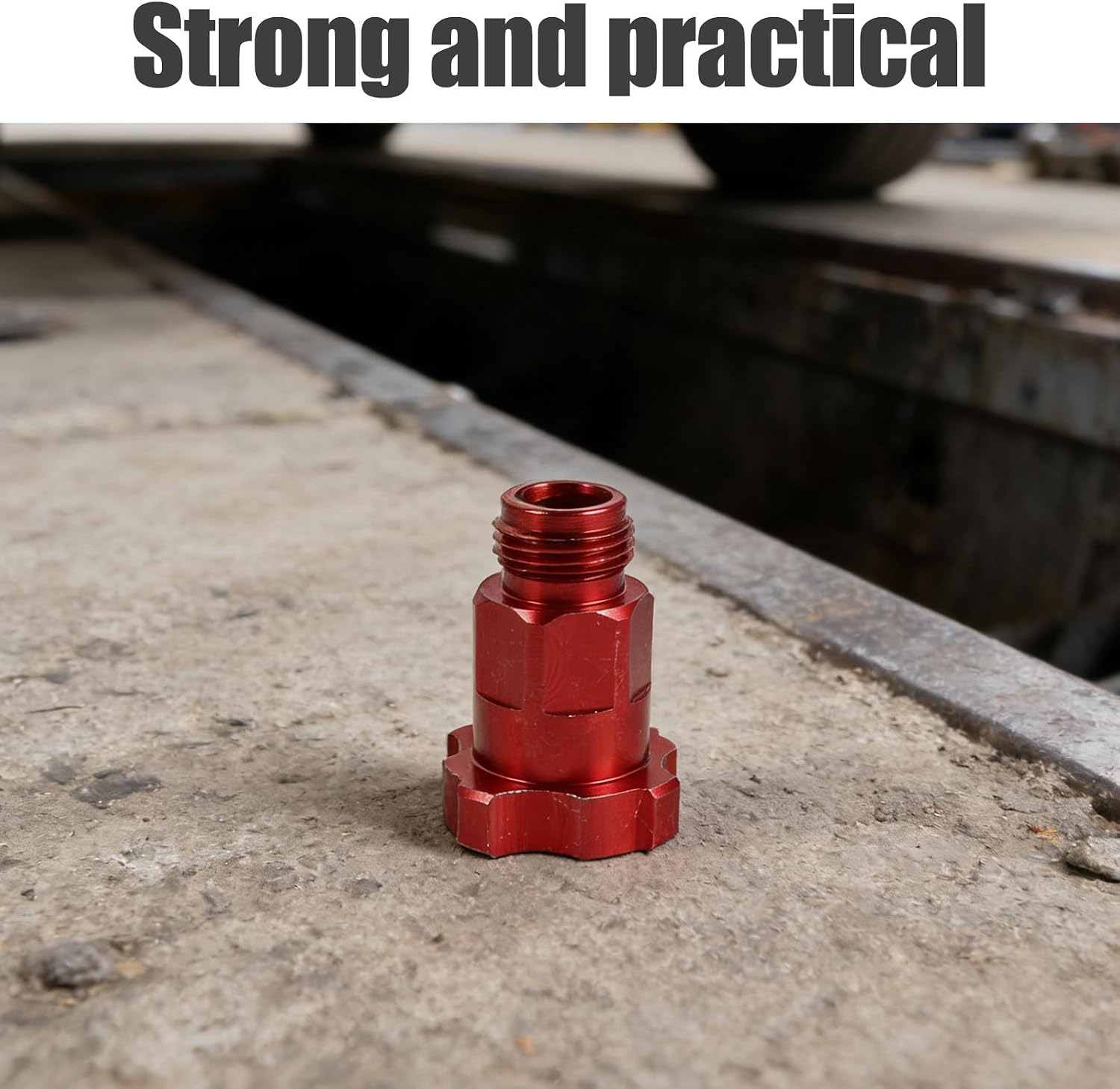Car Spray Gun Cup Adapter 16 Mm External Thread 1.5 Mm Pitch (Red) - Paint System Male Adapter for Automotive Accessory Body Repair Tools