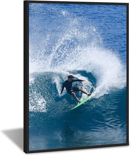 Miniatura 33 de Póster retro de Hawaii Surfing Fun para verano, playa tropical, arte de pared, olas del océano azul, surfista, tabla de surf, tabla de surf, Arte de