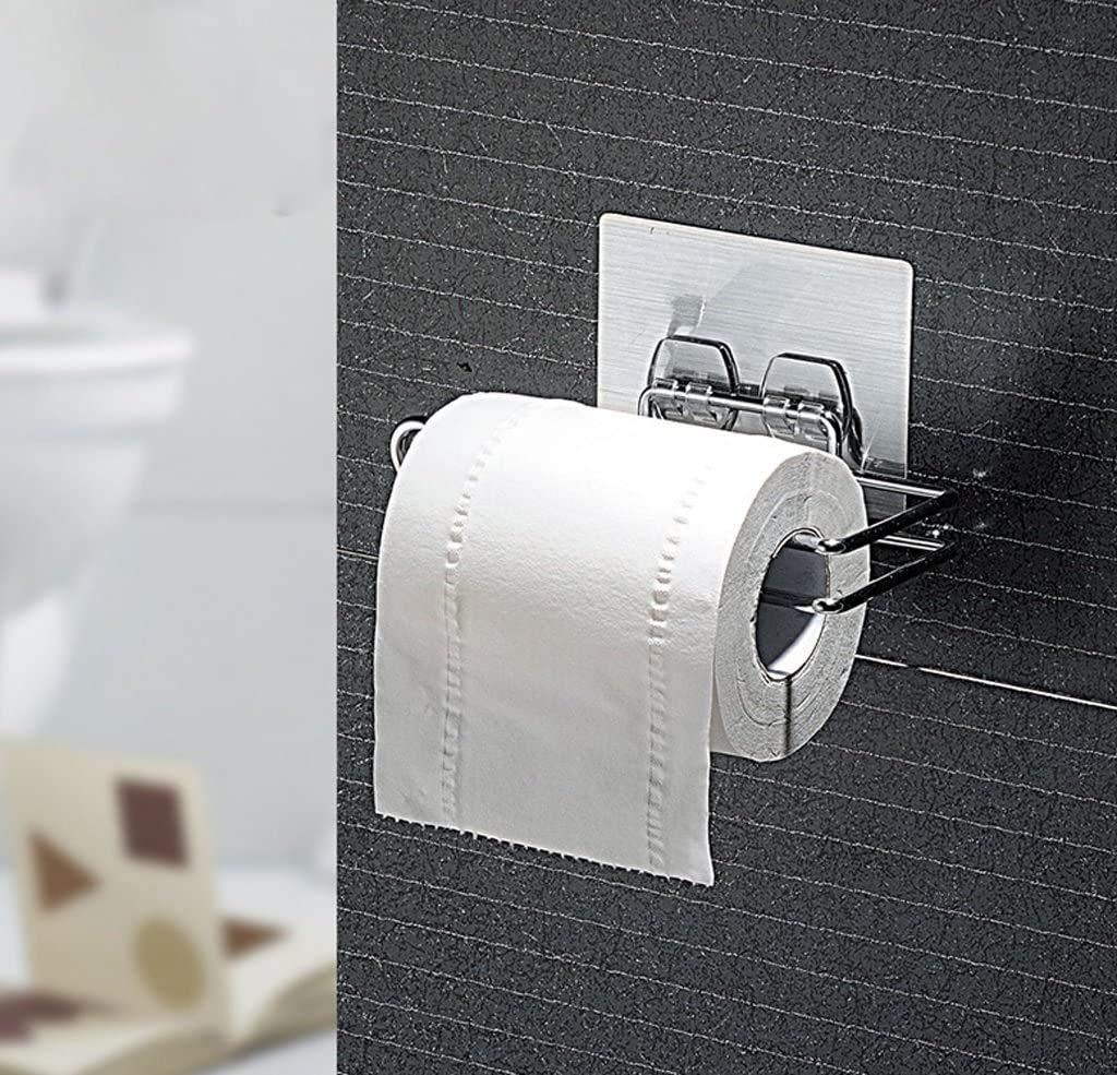 ZIVIK Stainless Steel Self Adhesive Toilet Paper Holder 2Pcs, Magic Sticker Wall Mounted Tissue Paper Roll Holder Bathroom Rack for Kitchen Towel Holder (Silver) (2) (B08WYGT8J8) Amazon Price History, Amazon Price Tracker