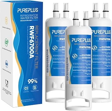 PUREPLUS EDR1RXD1 Replacement for Everydrop Filter 1, W10295370A, W10295370, EDR1RXD1B, P8RFWB2L, P4RFWB, Kenmore 46-9081, 46-9930, WD-F38,WRS325SDHZ Refrigerator Water Filter, 3 Pack