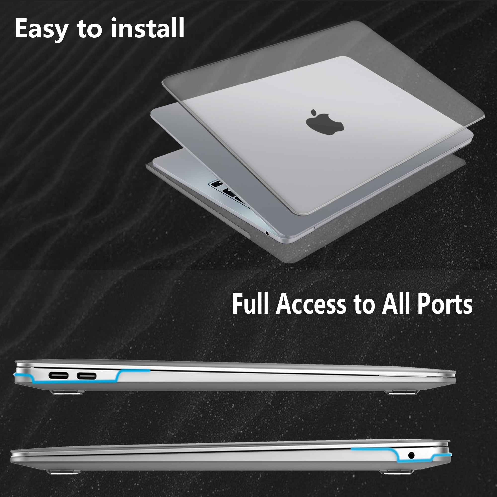 NPUOLS Custodia Protettiva per MacBook Pro 13 Pollici Cover M2 M1 2023-2020 Modello A2338 A2289 A2251,Come il Colore Originale,Ultra Sottile Cover Rigide e EU Tastiera Cover,Matte Trasparente