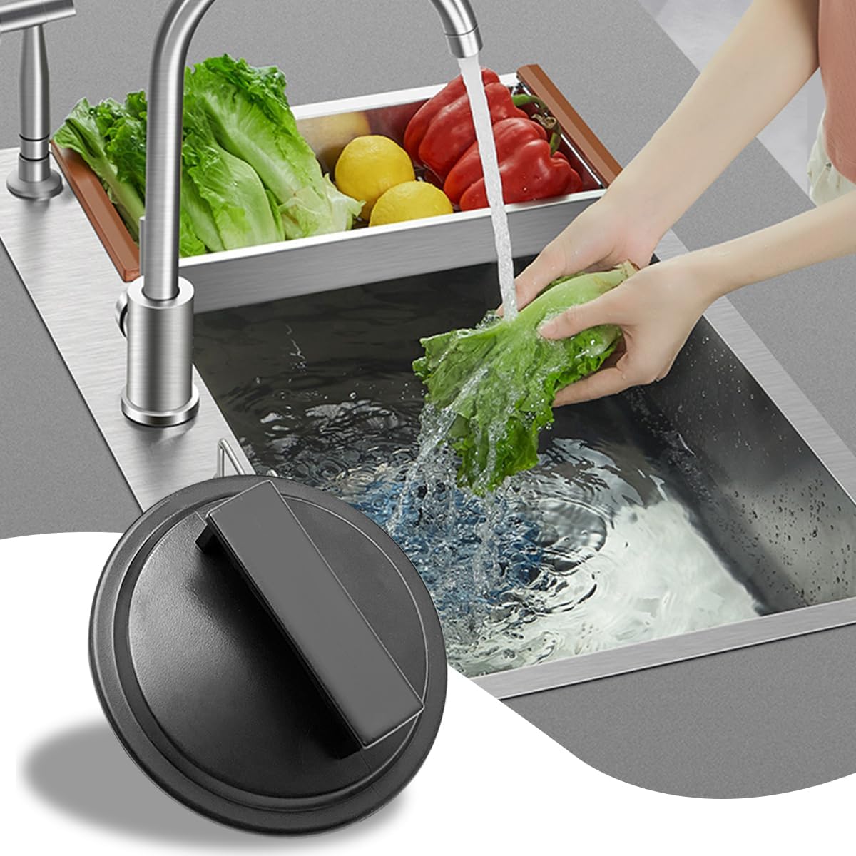 Garbage Disposal Splash Guard 3 Inch Sink Stopper for Garbage Disposal, Universal Kitchen Rubber Food Waste Disposer Splash Guard Drain Plug for Whirlaway, Waste King, Sinkmaster and Ge Models