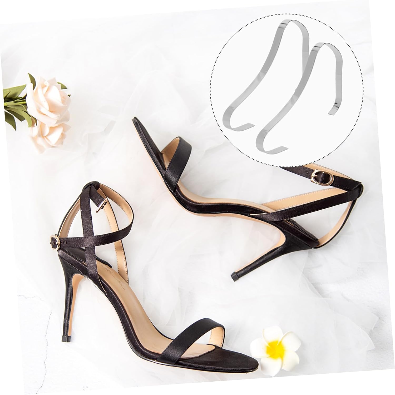 DECHOUS 2pcs Store Shoe Support Boot Rack High Heels Stand Shoe Display Stand Supports