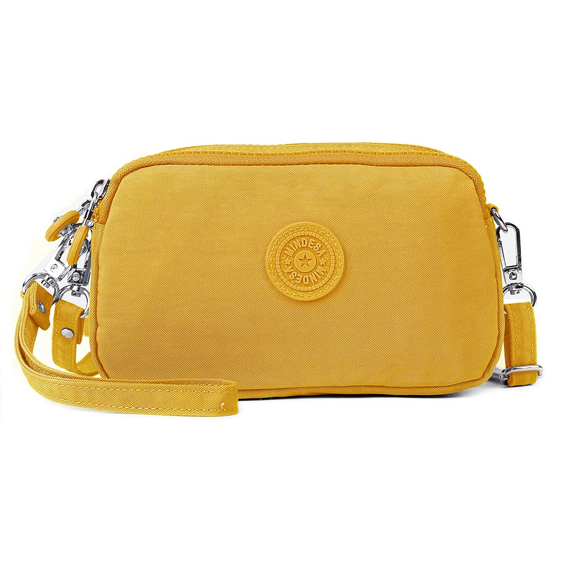 Mindesa Small Crossbody Clutch Bag women,Zip Wallet Purses,Nylon Shoulder Handbags,Waterproof Phone Bag with Adjustable Strap