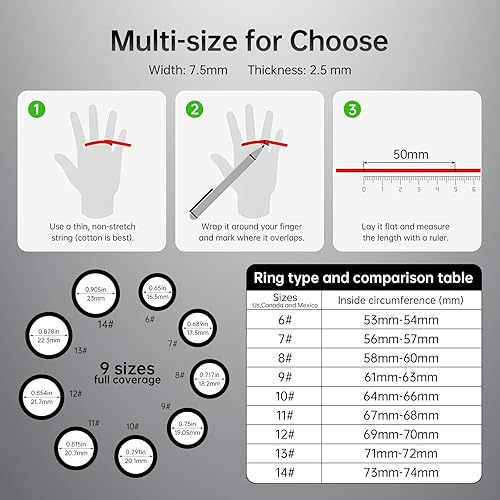 Miniatura 6 de Anillo inteligente con alertas de llamada/reloj/eventos, sin suscripción a la aplicación, temperatura corporal, frecuencia cardíaca, rastreador